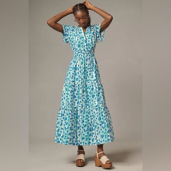 New Anthropologie The Somerset Maxi Dress Size Large - Picture 1 of 8